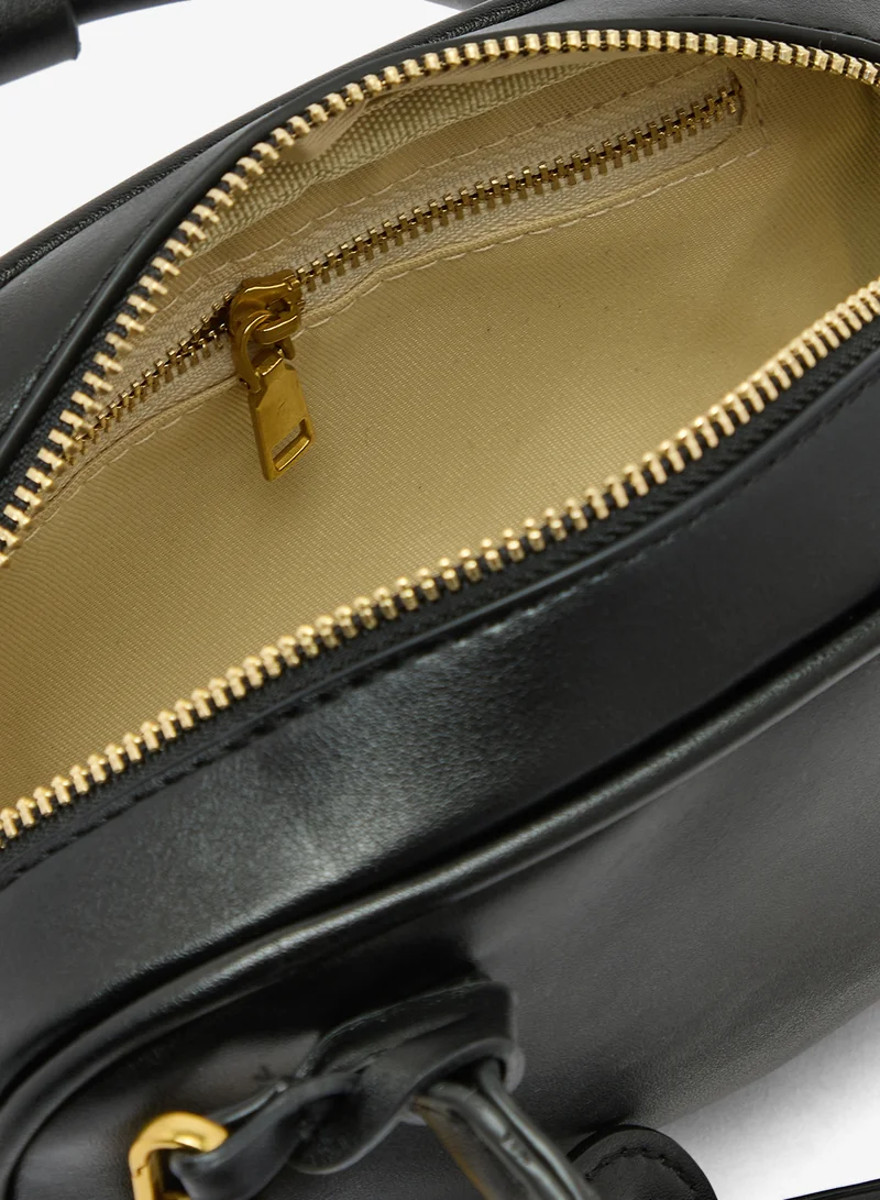 Ella Black Circular Crossbody With Top Handle for Women | Best Price UAE